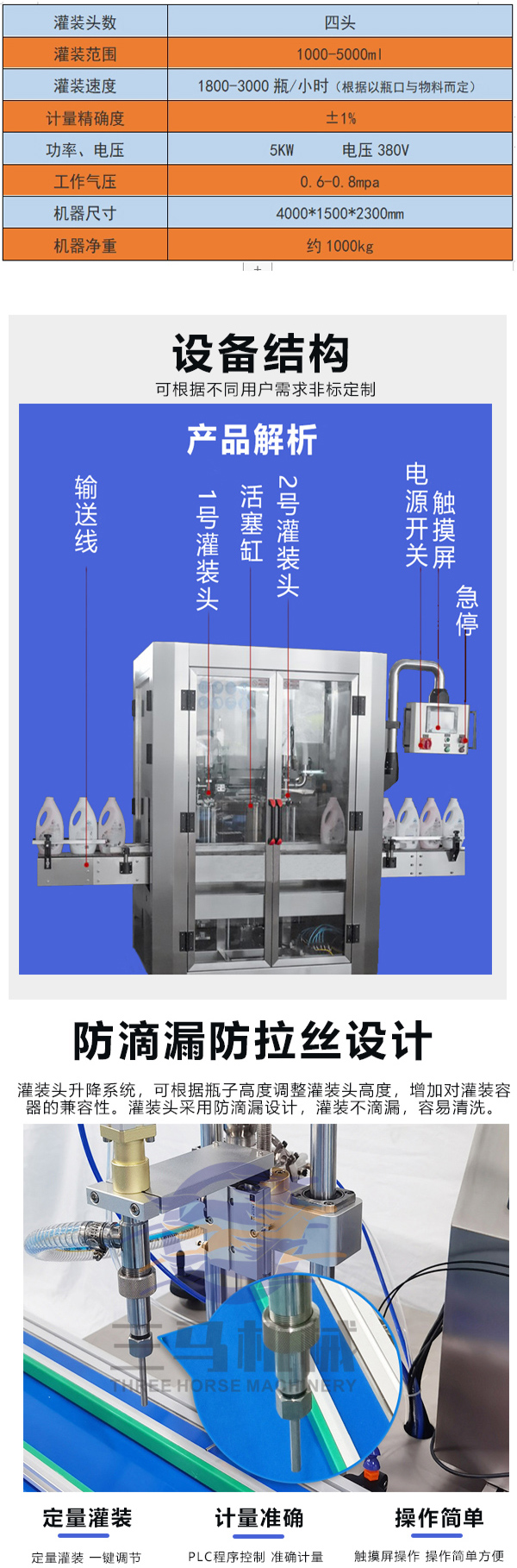 伺服移動液體灌裝機